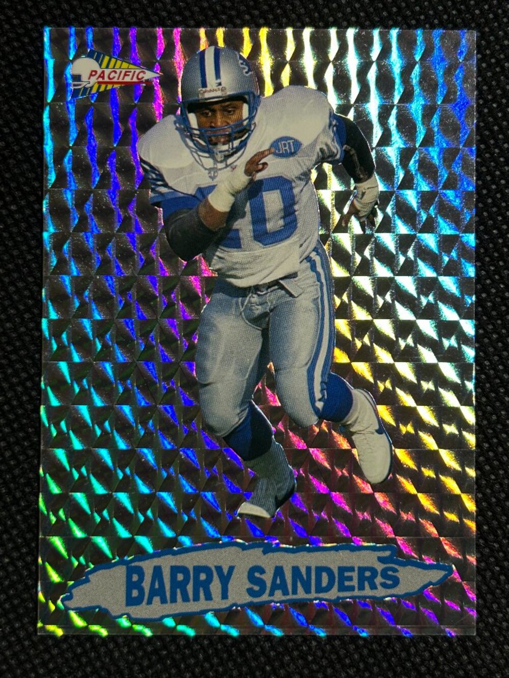 1992 Pacific Barry Sanders Prism #7 Detroit Lions HOF